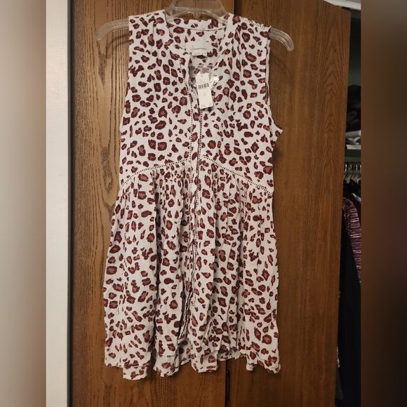 Anthropologie Leopard Print Xs Mini Dress - Picture 2 of 8